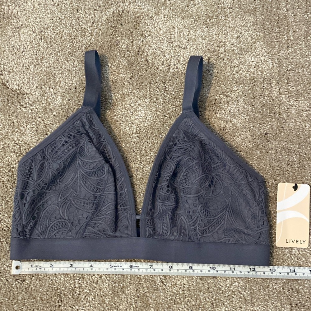 Lively The Palm Lace Busty Bralette in Smoke